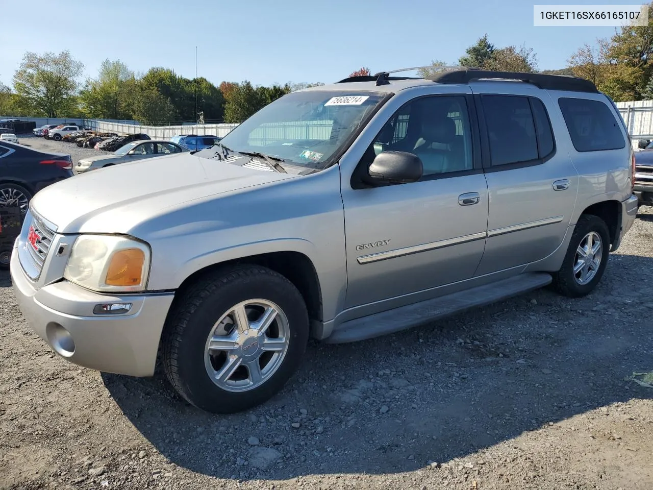 2006 GMC Envoy Xl VIN: 1GKET16SX66165107 Lot: 75636214