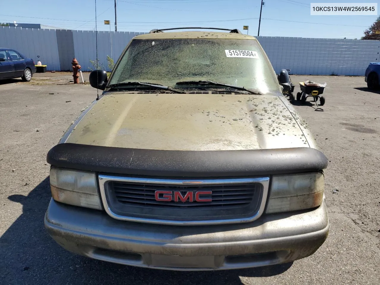 1998 GMC Jimmy VIN: 1GKCS13W4W2569545 Lot: 51579504