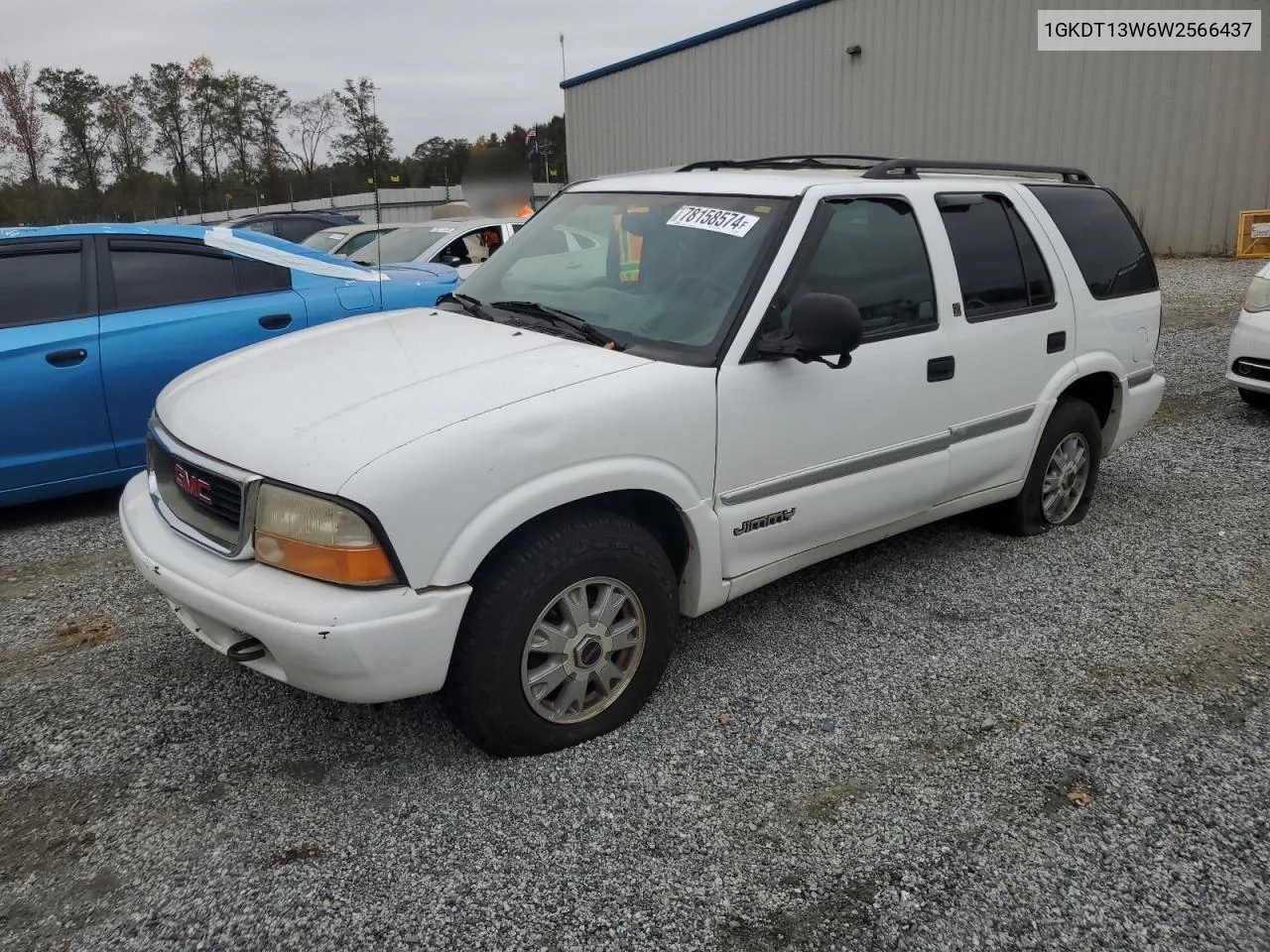 1998 GMC Jimmy VIN: 1GKDT13W6W2566437 Lot: 78158574