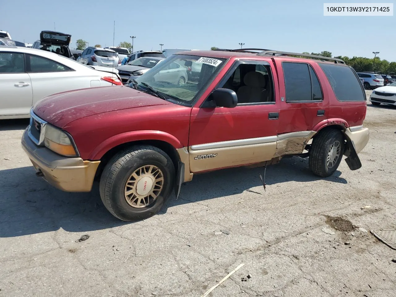 2000 GMC Jimmy / Envoy VIN: 1GKDT13W3Y2171425 Lot: 71083524