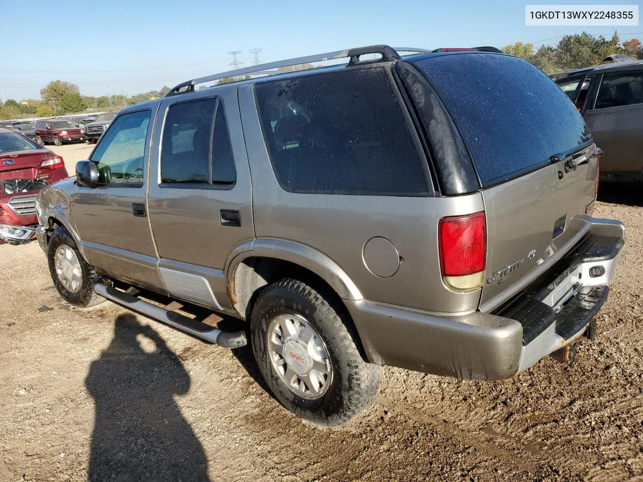 2000 GMC Jimmy / Envoy VIN: 1GKDT13WXY2248355 Lot: 75437384