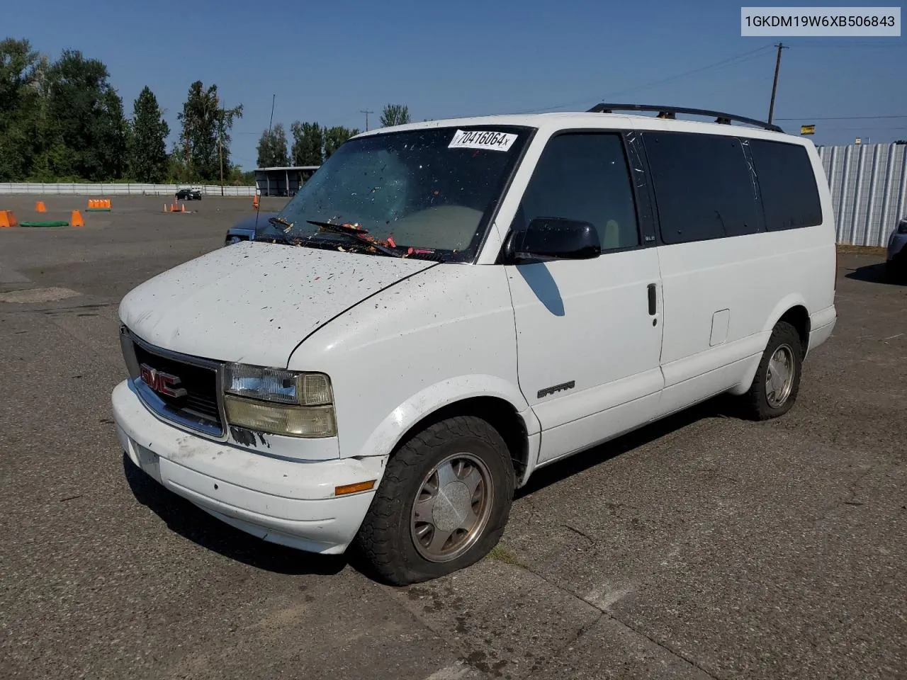 1999 GMC Safari Xt VIN: 1GKDM19W6XB506843 Lot: 70416064