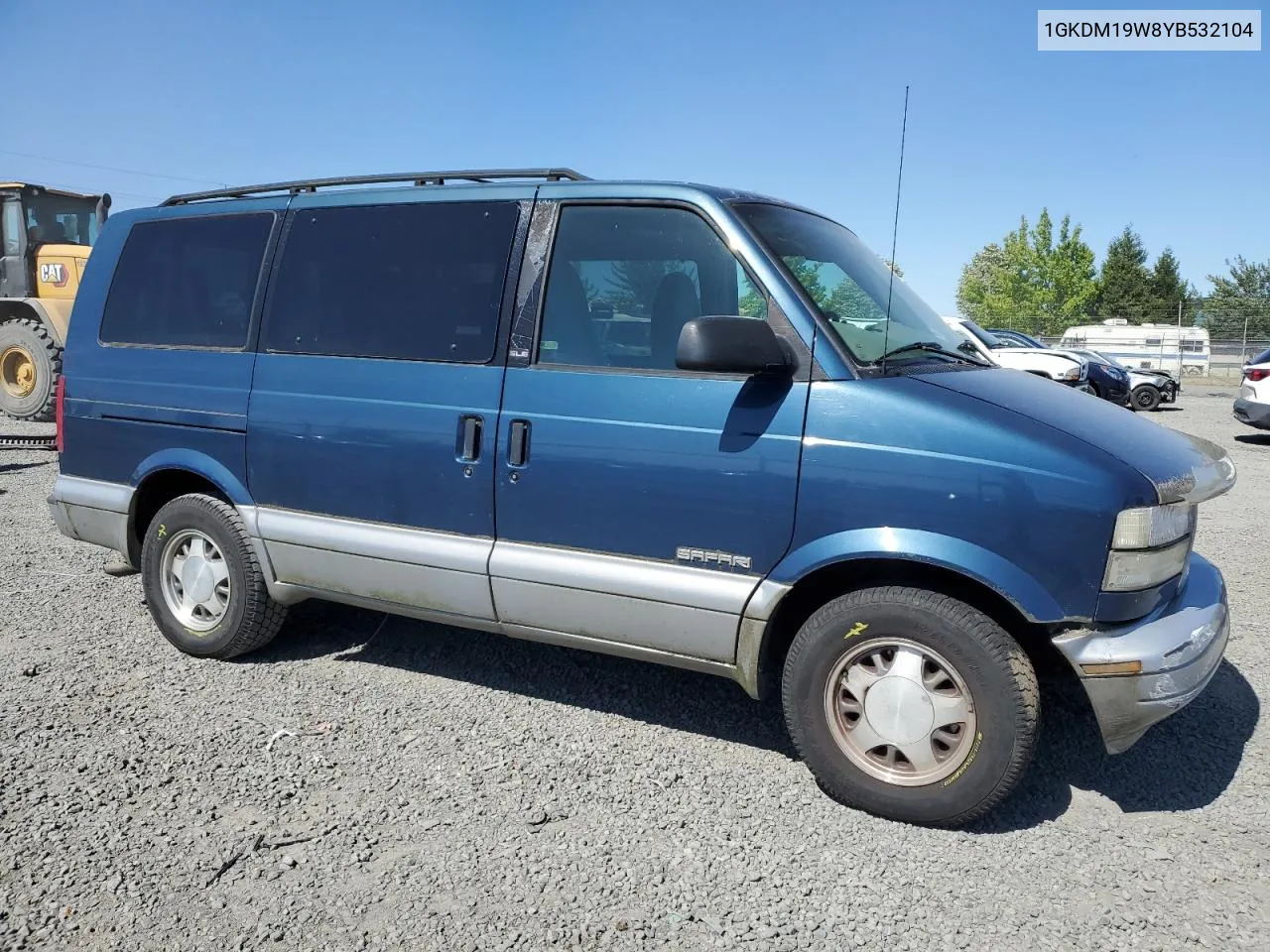 2000 GMC Safari Xt VIN: 1GKDM19W8YB532104 Lot: 59866574