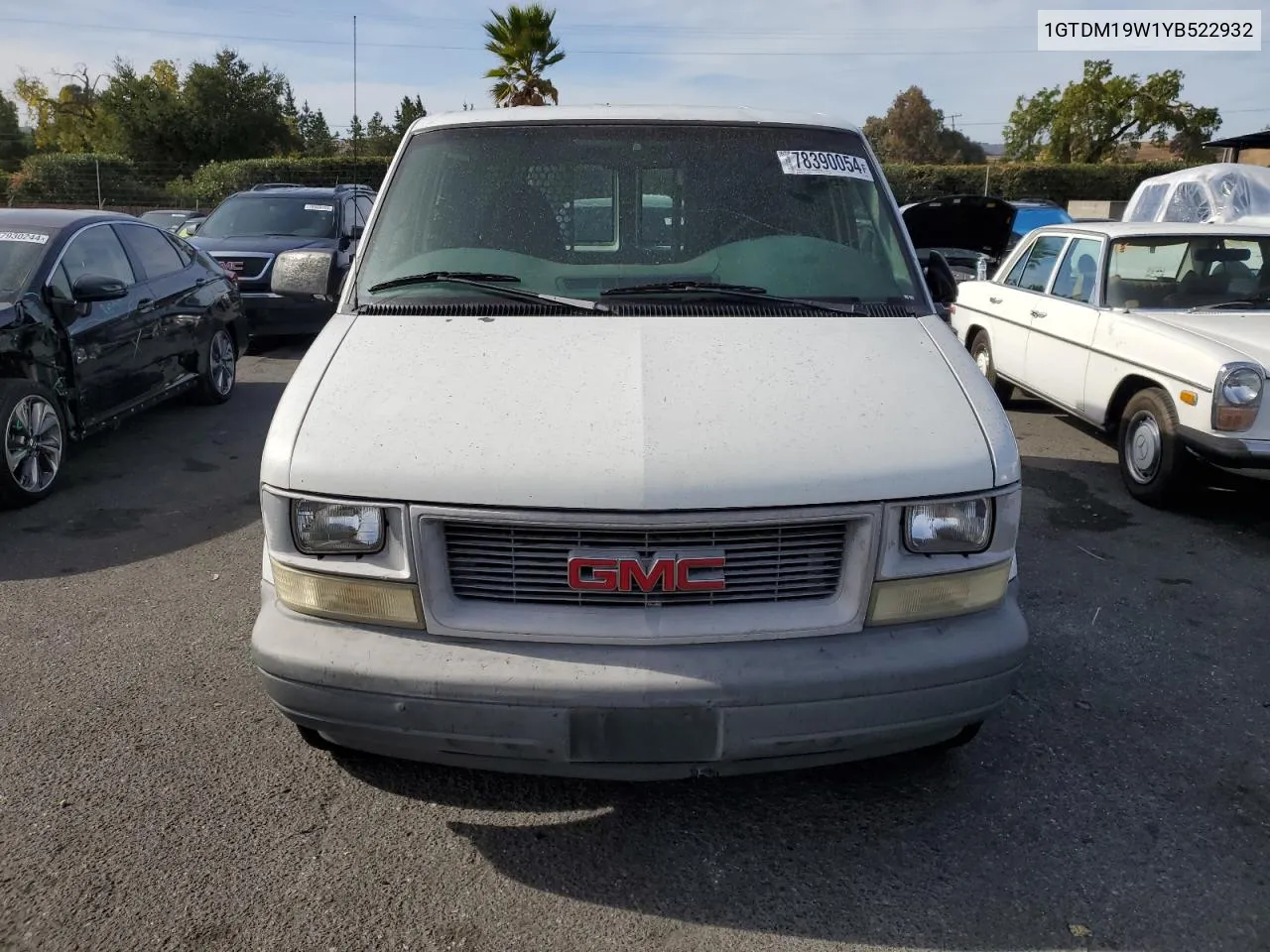 2000 GMC Safari Xt VIN: 1GTDM19W1YB522932 Lot: 78390054