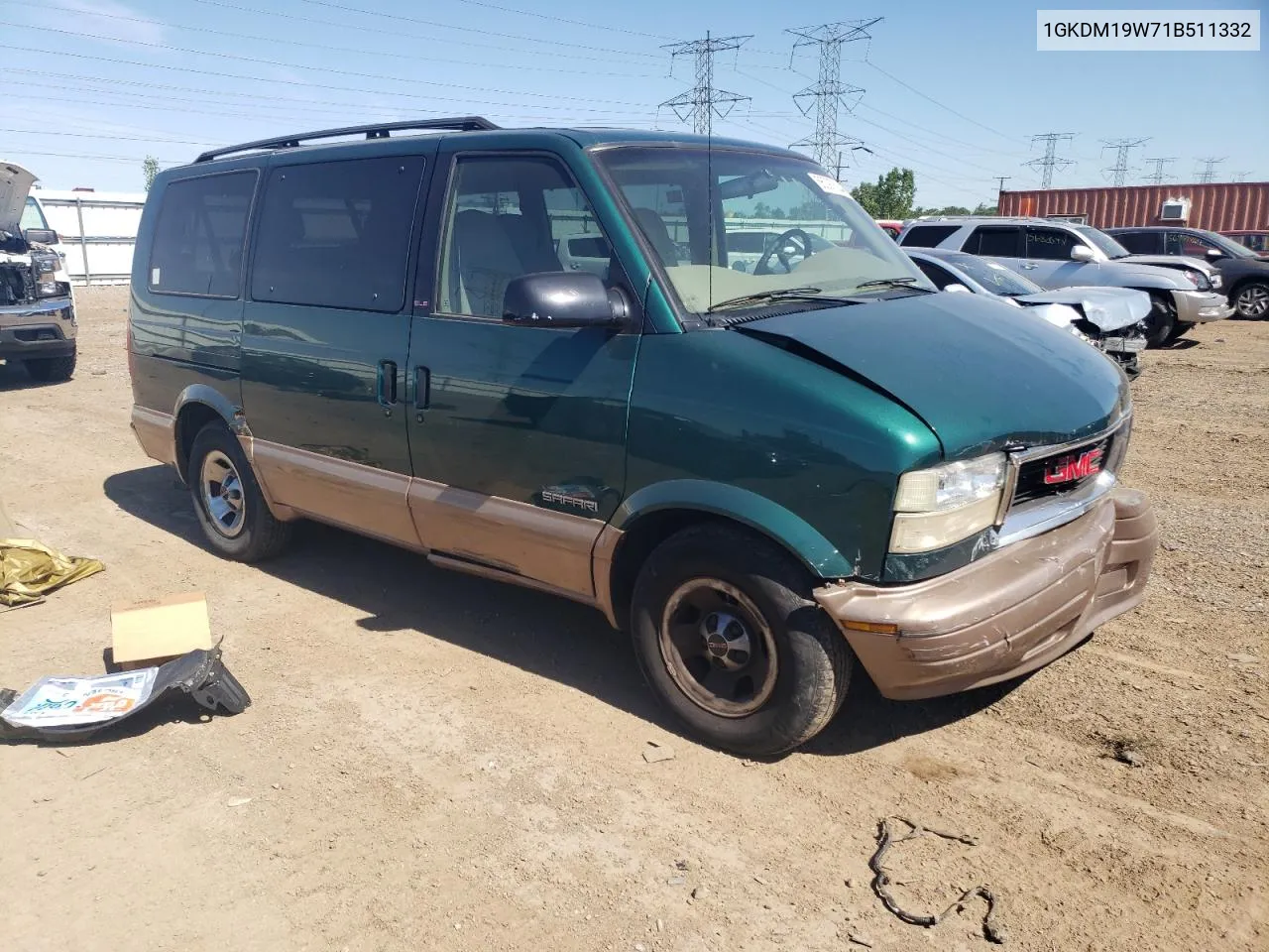 2001 GMC Safari Xt VIN: 1GKDM19W71B511332 Lot: 56097624