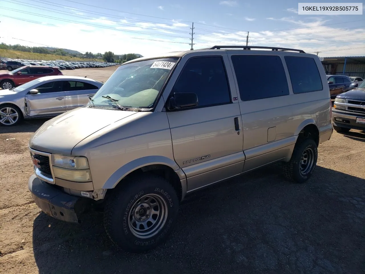 2002 GMC Safari Xt VIN: 1GKEL19X92B505775 Lot: 64871424