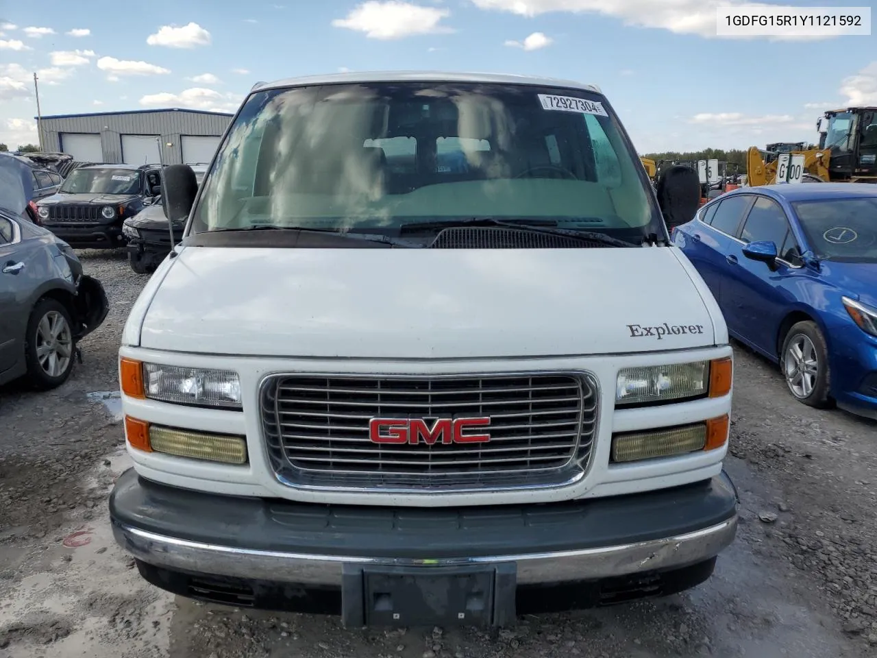 2000 GMC Savana Rv G1500 VIN: 1GDFG15R1Y1121592 Lot: 72927304