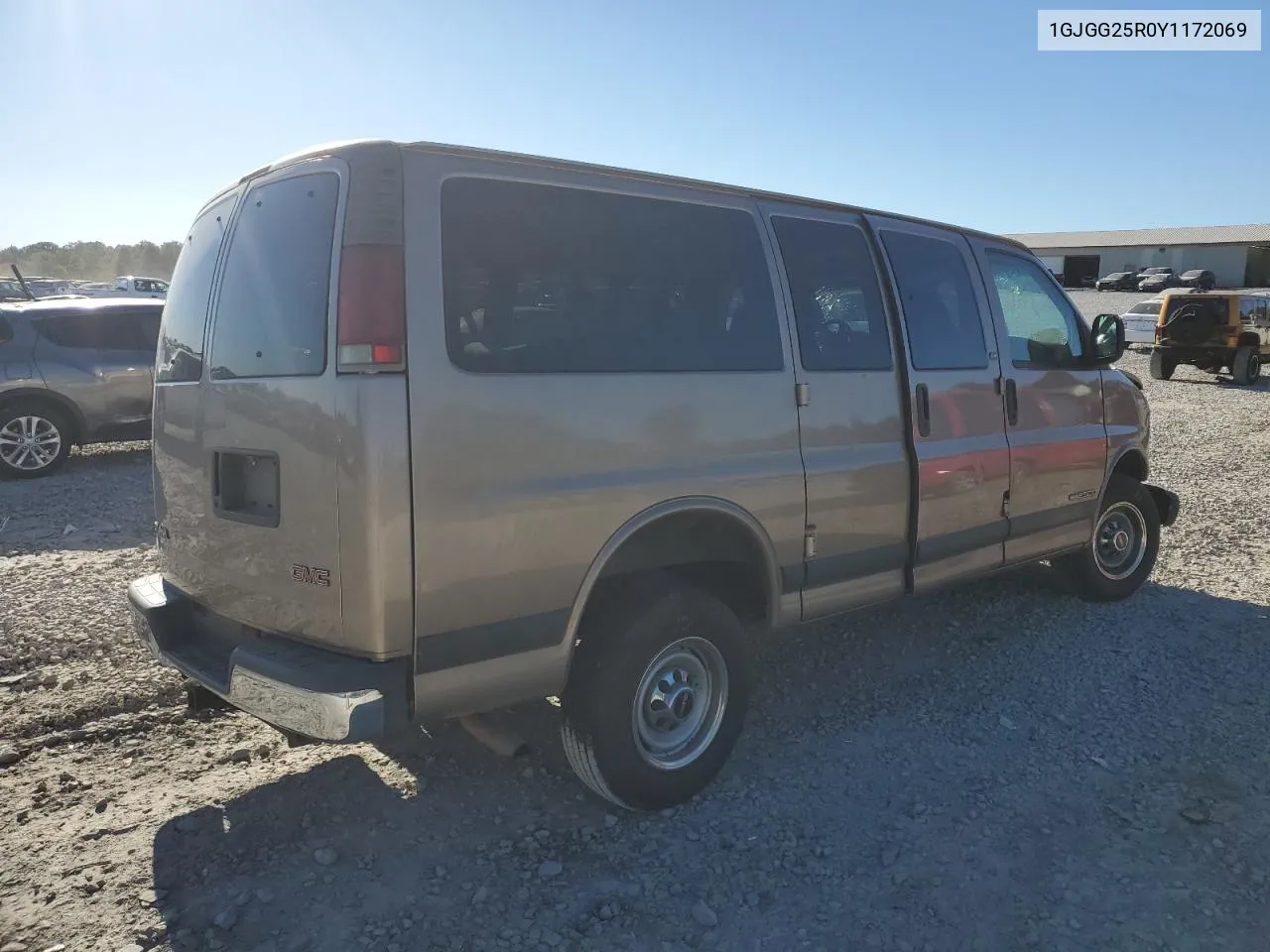 2000 GMC Savana G2500 VIN: 1GJGG25R0Y1172069 Lot: 75388644