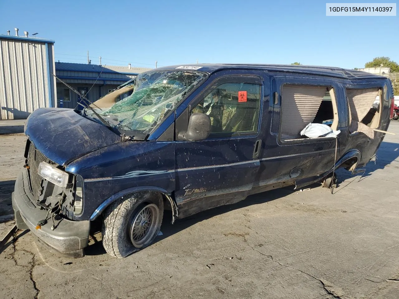 2000 GMC Savana Rv G1500 VIN: 1GDFG15M4Y1140397 Lot: 76347184