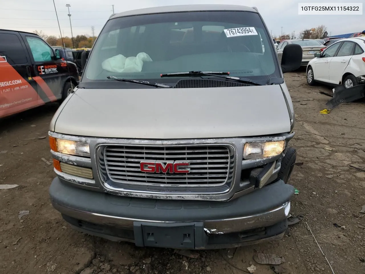 2001 GMC Savana G2500 VIN: 1GTFG25MX11154322 Lot: 76743994