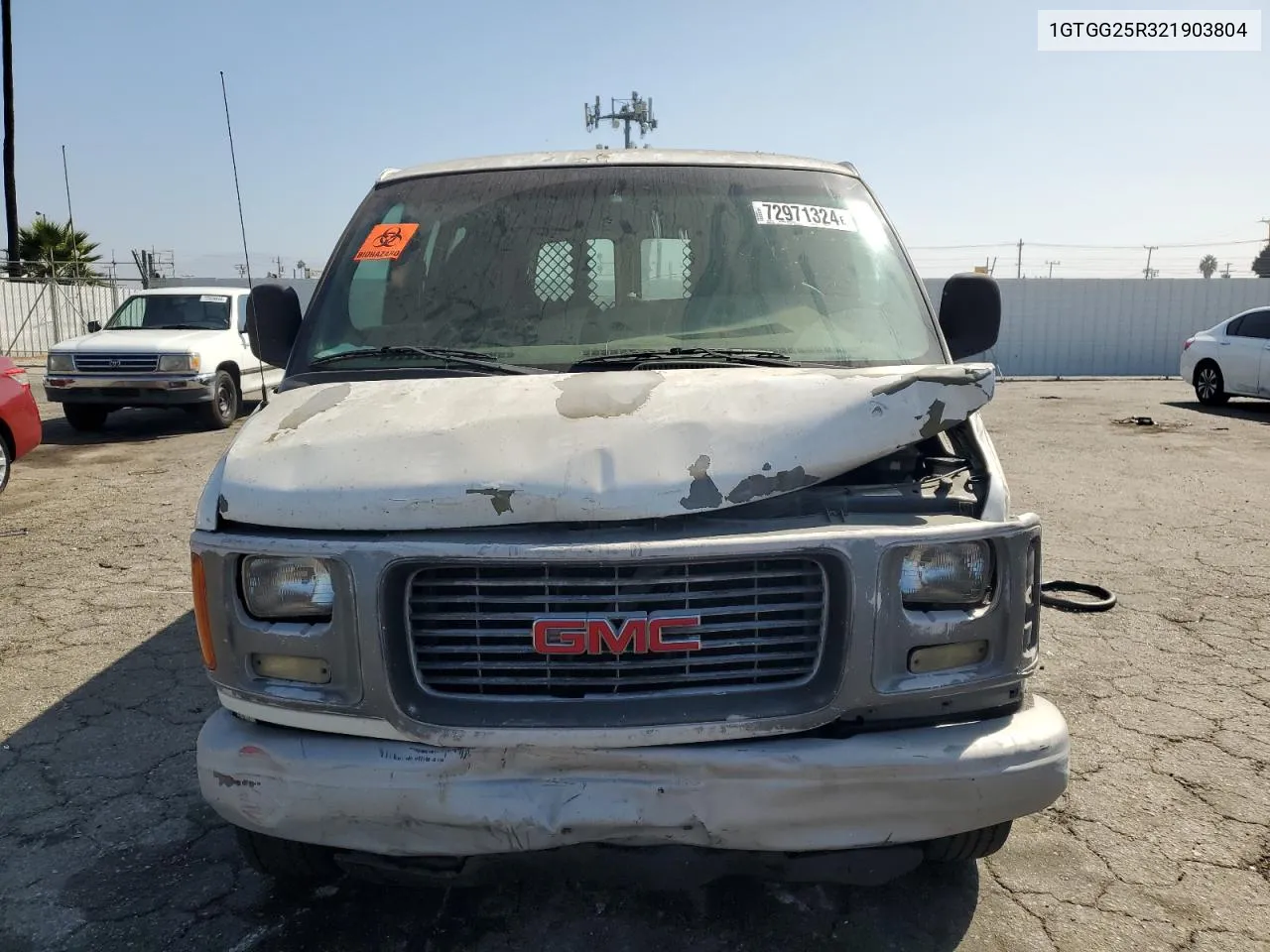 2002 GMC Savana G2500 VIN: 1GTGG25R321903804 Lot: 72971324