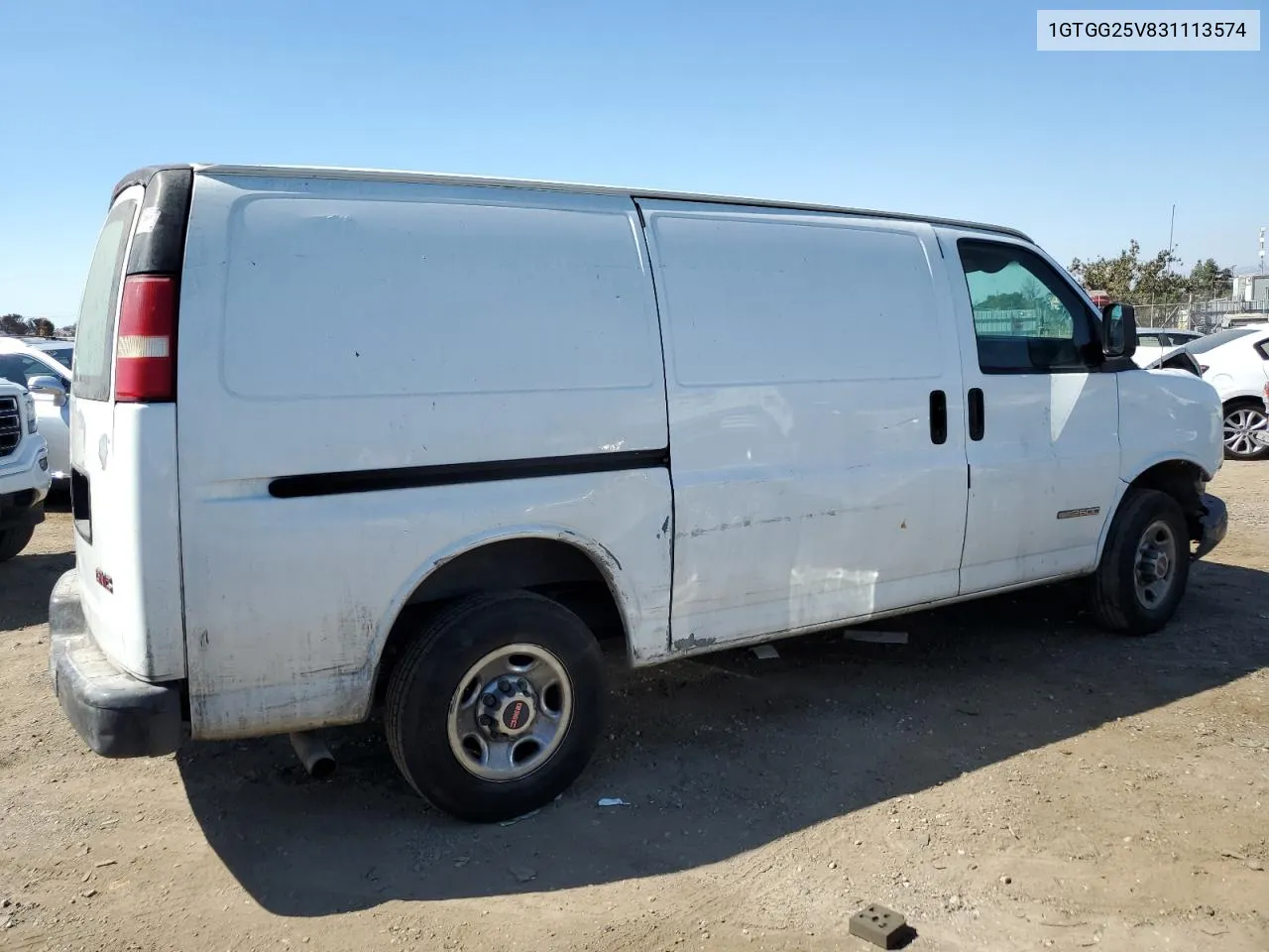 2003 GMC Savana G2500 VIN: 1GTGG25V831113574 Lot: 69646304