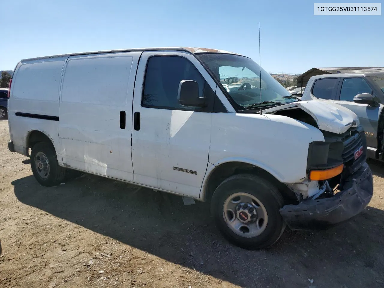 2003 GMC Savana G2500 VIN: 1GTGG25V831113574 Lot: 69646304