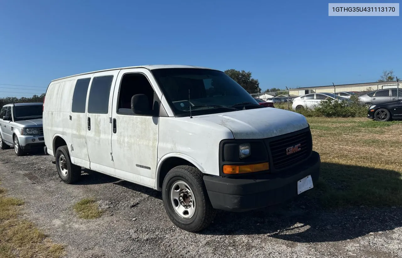 2003 GMC Savana G3500 VIN: 1GTHG35U431113170 Lot: 78915184