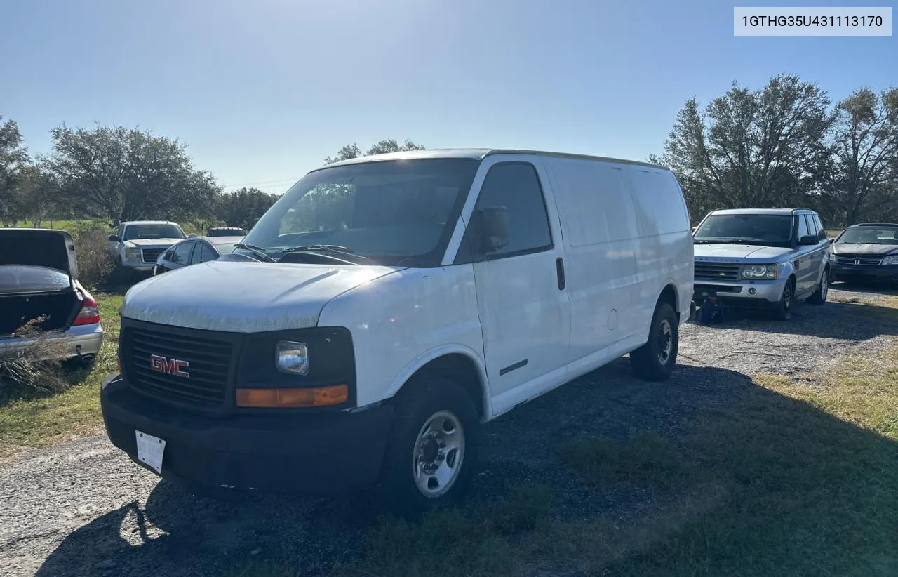 2003 GMC Savana G3500 VIN: 1GTHG35U431113170 Lot: 78915184