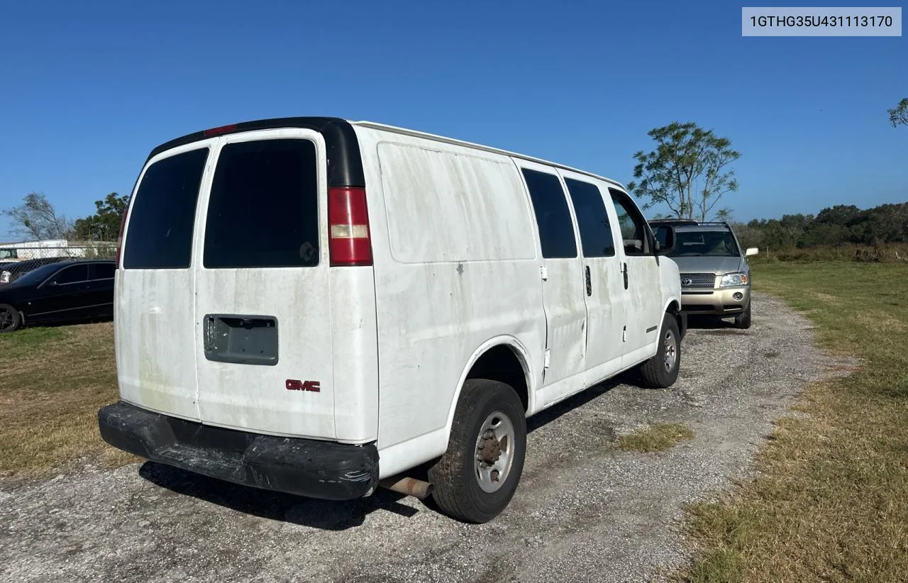 2003 GMC Savana G3500 VIN: 1GTHG35U431113170 Lot: 78915184