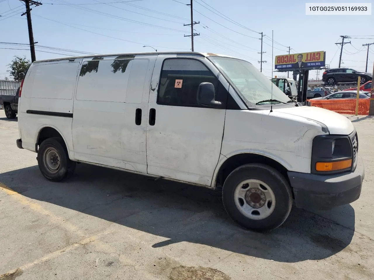 2005 GMC Savana G2500 VIN: 1GTGG25V051169933 Lot: 65961374