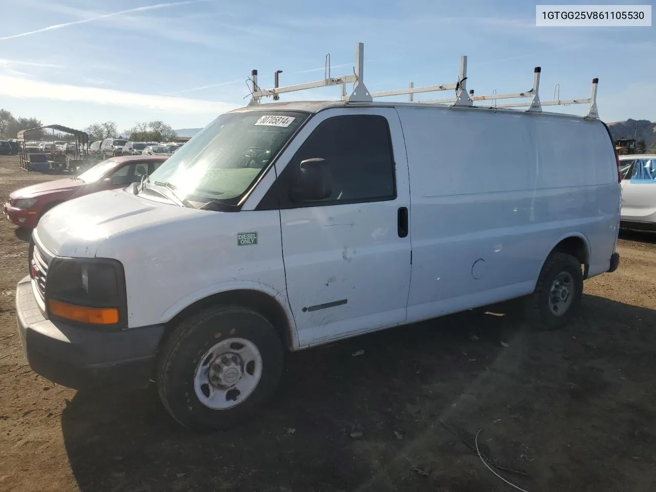 2006 GMC Savana G2500 VIN: 1GTGG25V861105530 Lot: 80705814