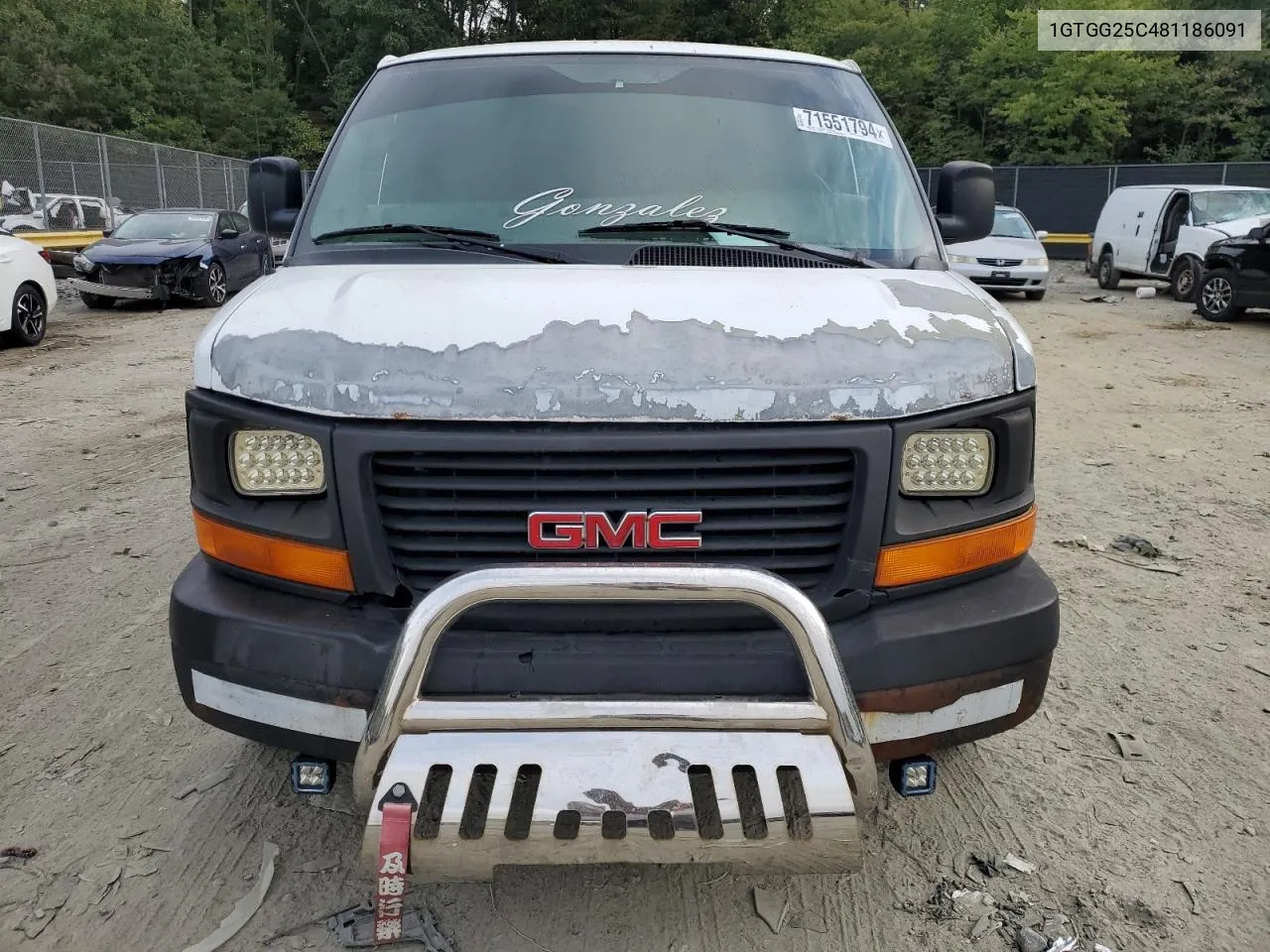 2008 GMC Savana G2500 VIN: 1GTGG25C481186091 Lot: 71551794