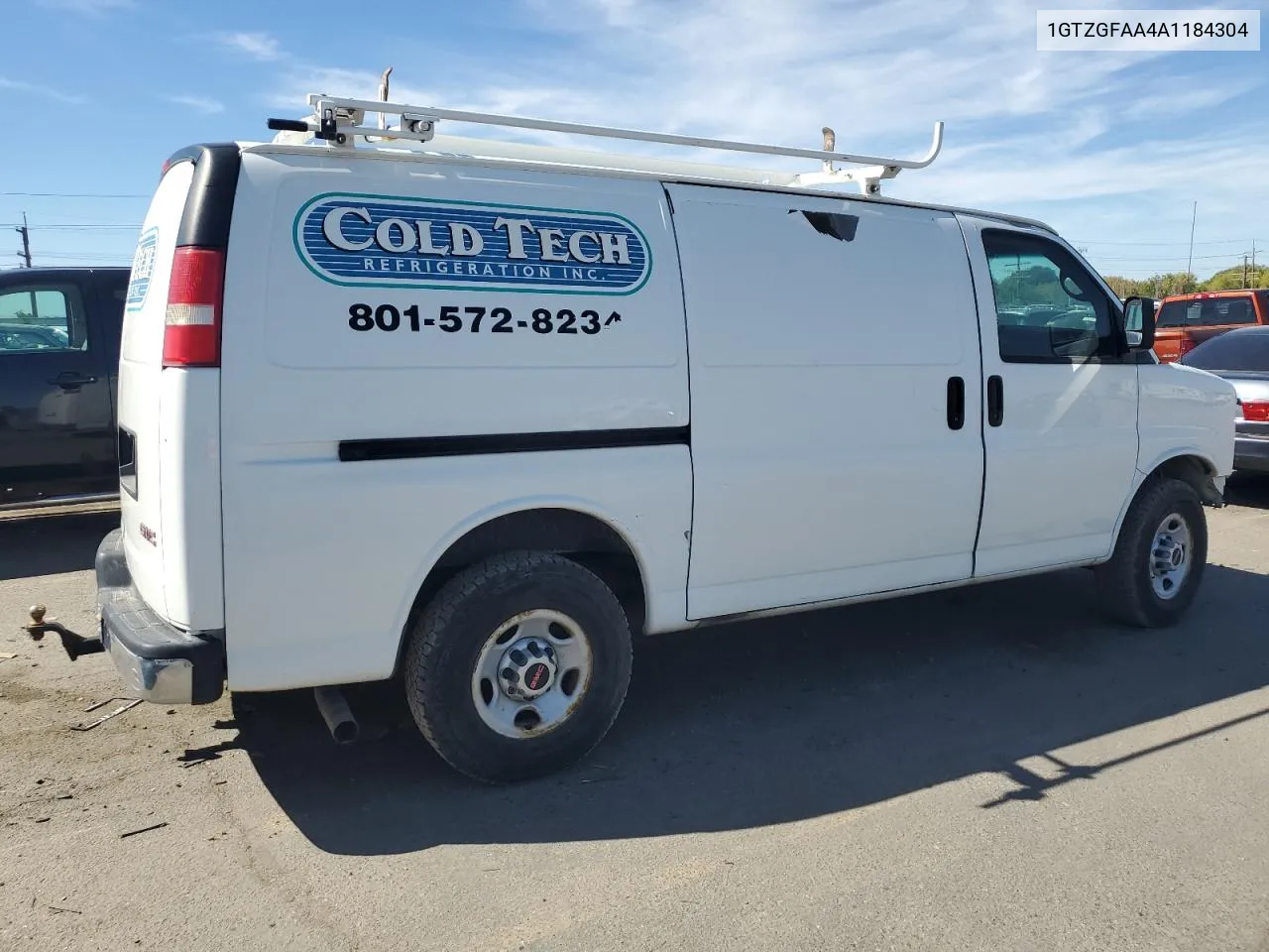 2010 GMC Savana G2500 VIN: 1GTZGFAA4A1184304 Lot: 72605454