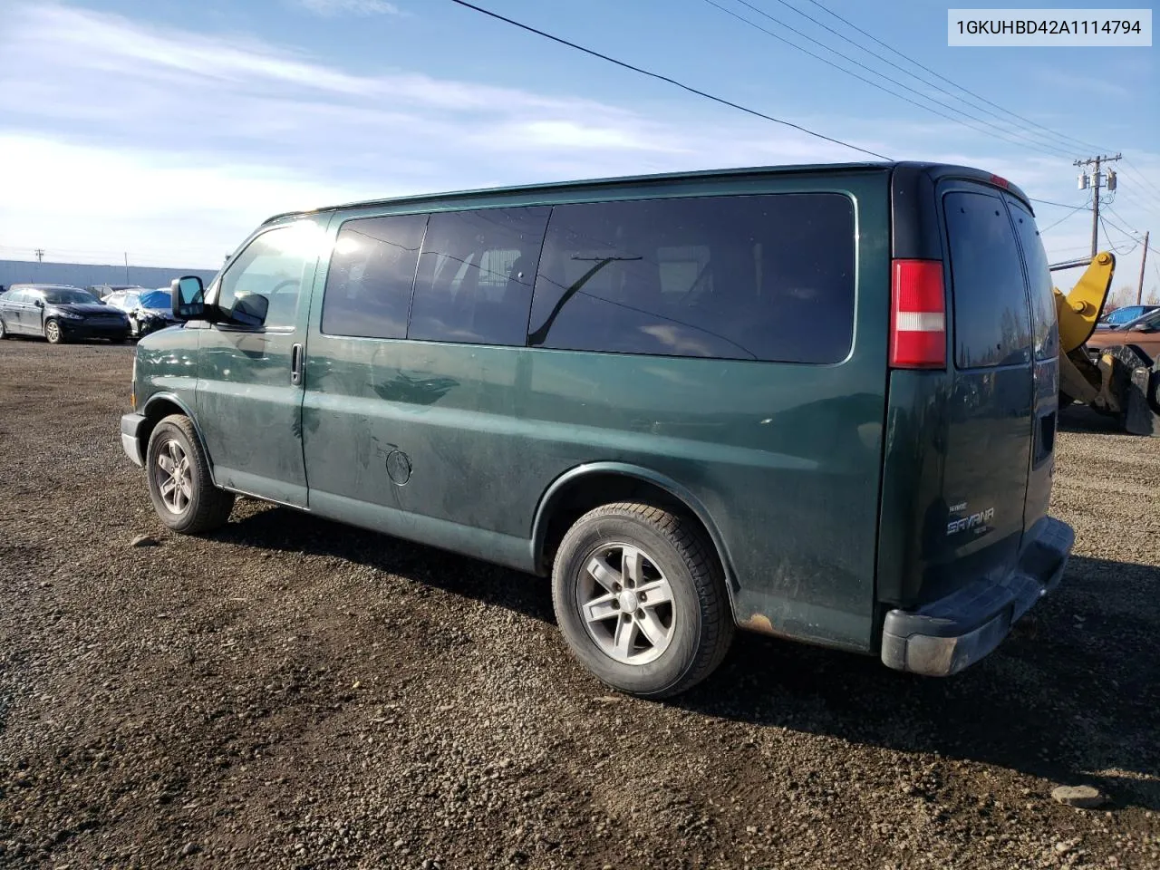 2010 GMC Savana G1500 Ls VIN: 1GKUHBD42A1114794 Lot: 74341084