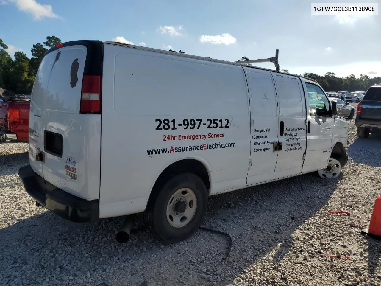 2011 GMC Savana G2500 VIN: 1GTW7GCL3B1138908 Lot: 56454604