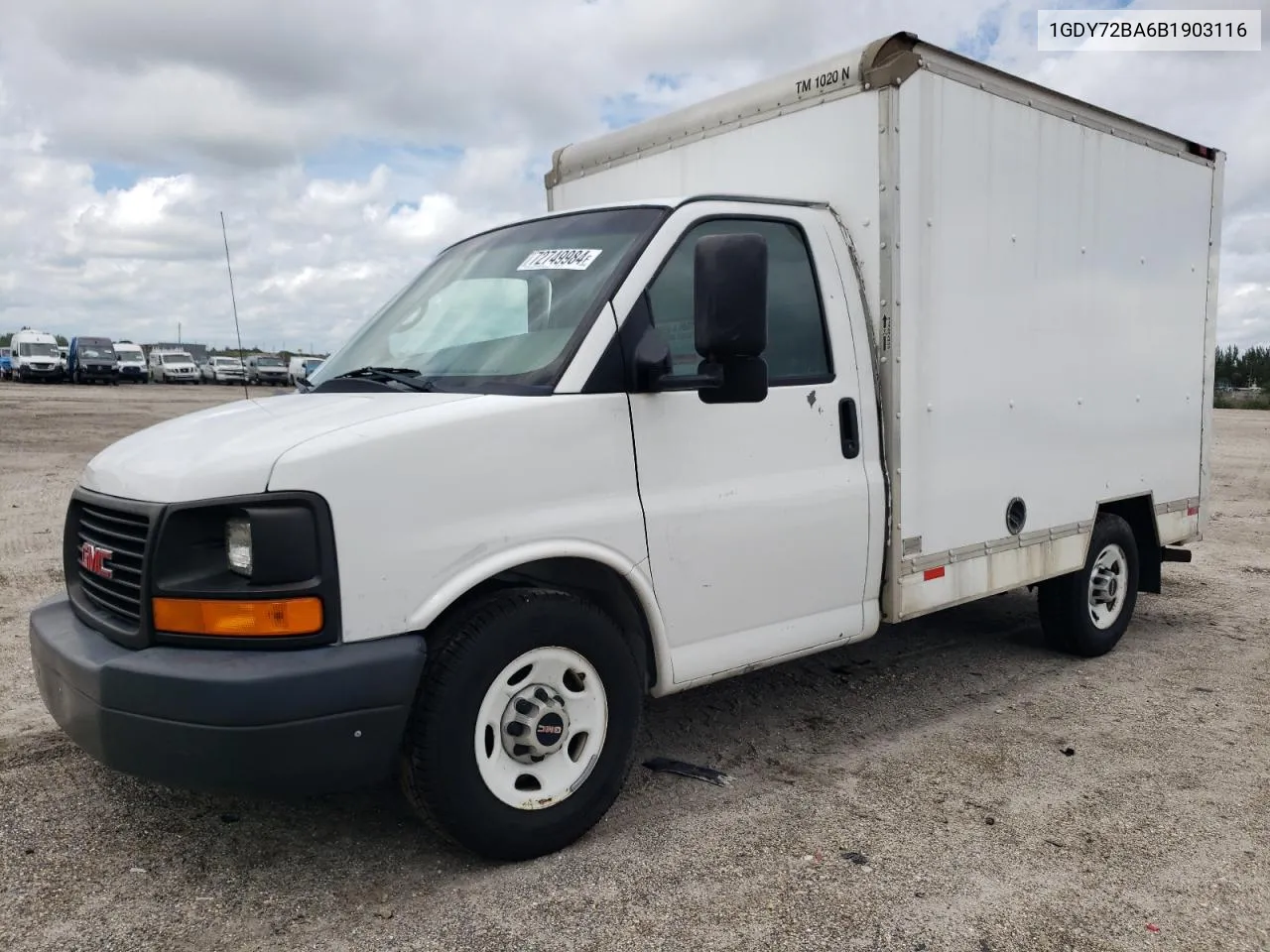 2011 GMC Savana Cutaway G3500 VIN: 1GDY72BA6B1903116 Lot: 72749984