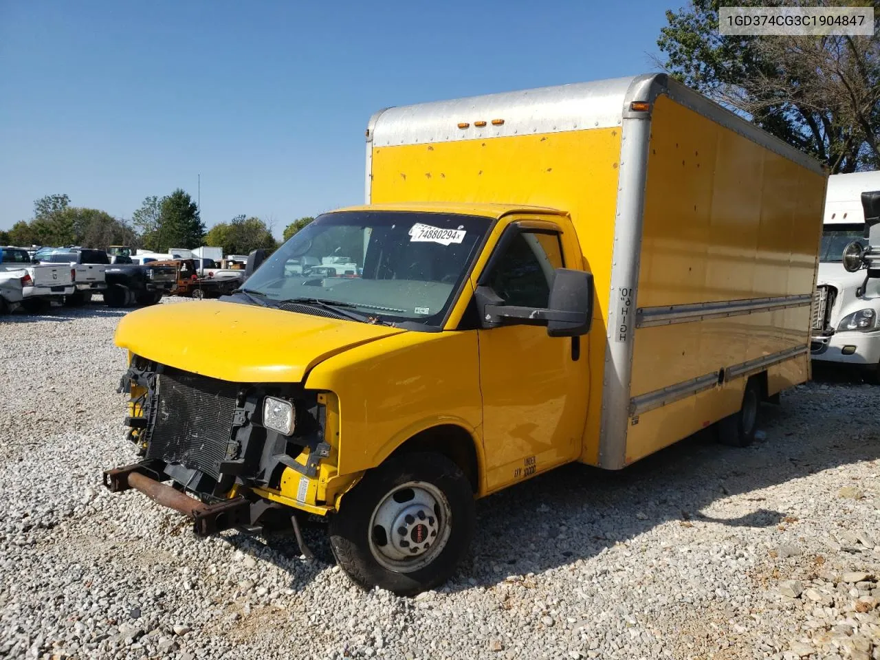 2012 GMC Savana Cutaway G3500 VIN: 1GD374CG3C1904847 Lot: 74880294