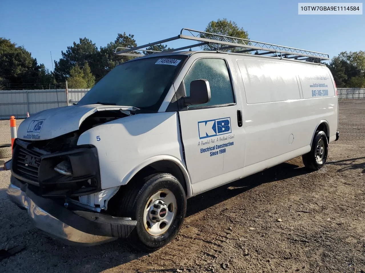 2014 GMC Savana G2500 VIN: 1GTW7GBA9E1114584 Lot: 74896904