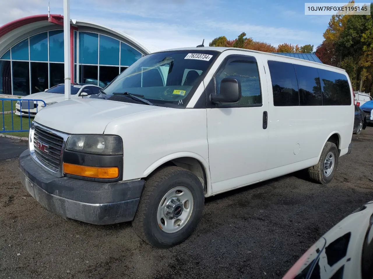 2014 GMC Savana G2500 Lt VIN: 1GJW7RFGXE1195145 Lot: 76233734