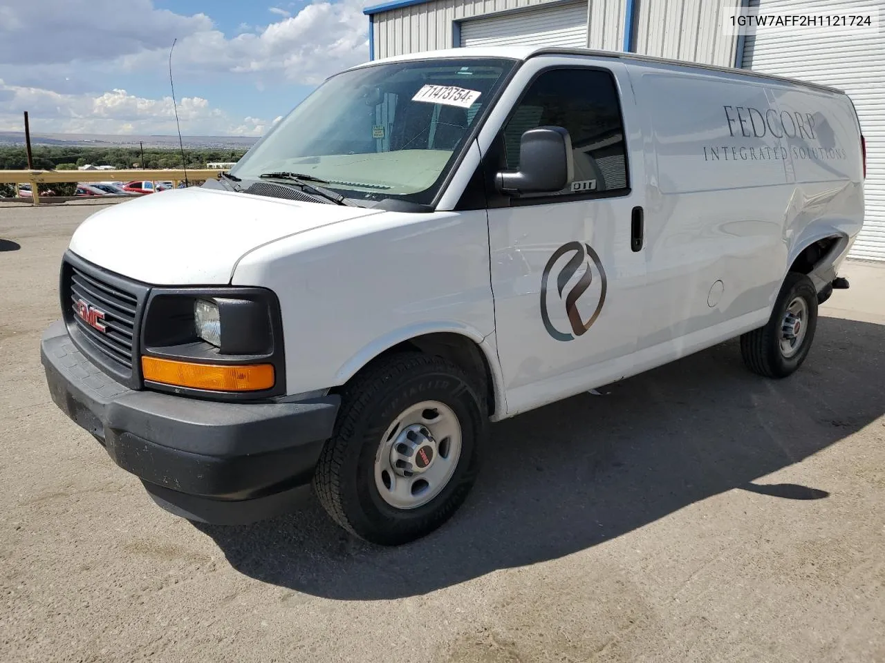 2017 GMC Savana G2500 VIN: 1GTW7AFF2H1121724 Lot: 71473754