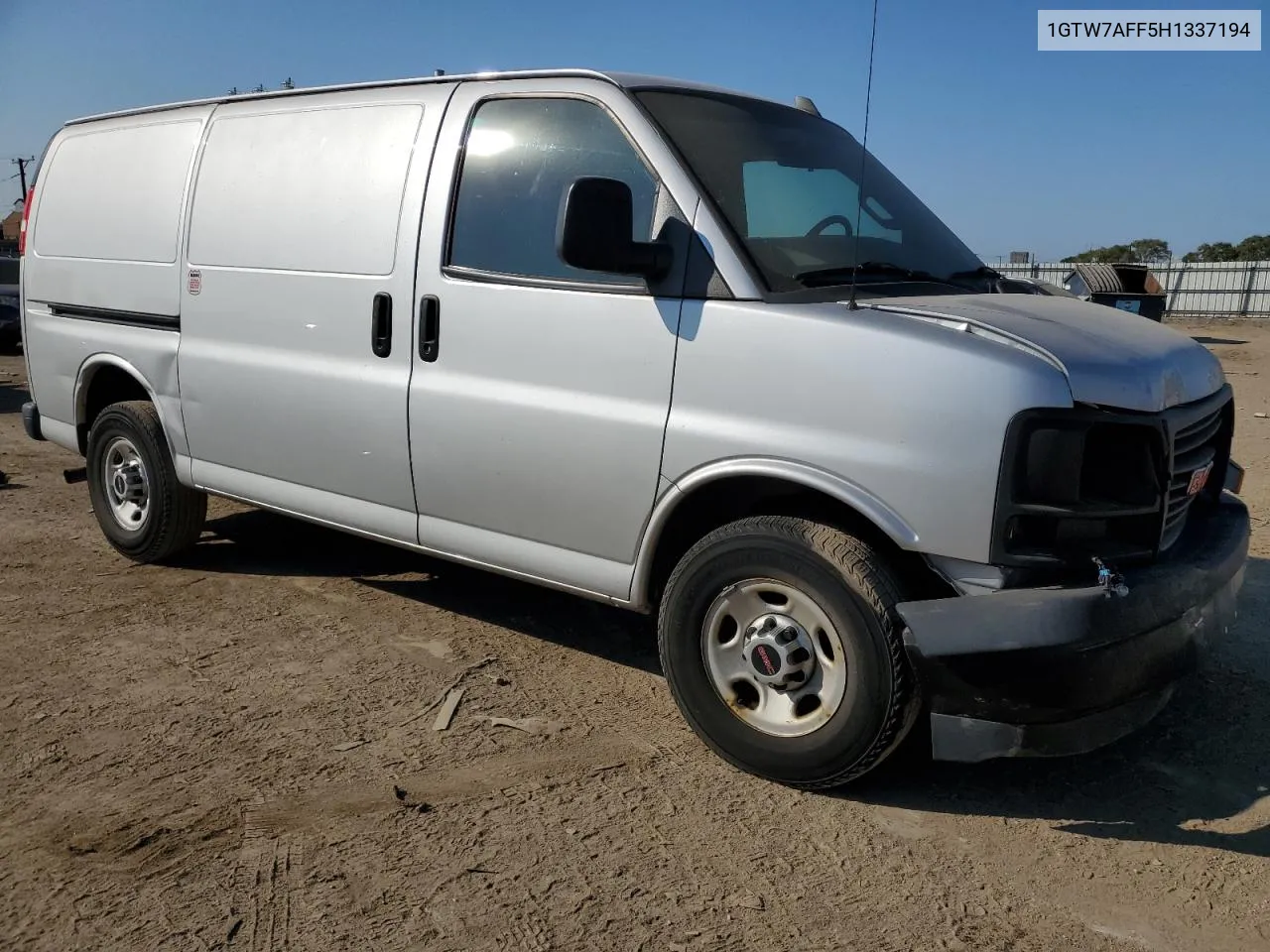 2017 GMC Savana G2500 VIN: 1GTW7AFF5H1337194 Lot: 71749854