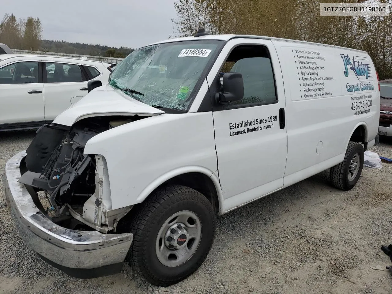 2017 GMC Savana G3500 VIN: 1GTZ7GFG8H1198560 Lot: 74140384