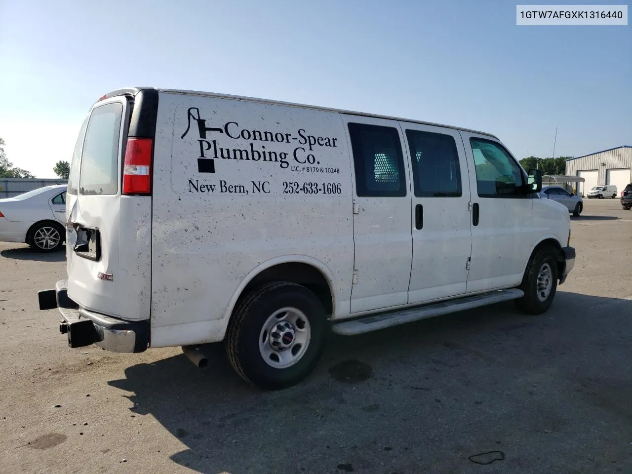 1GTW7AFGXK1316440 2019 GMC Savana G2500