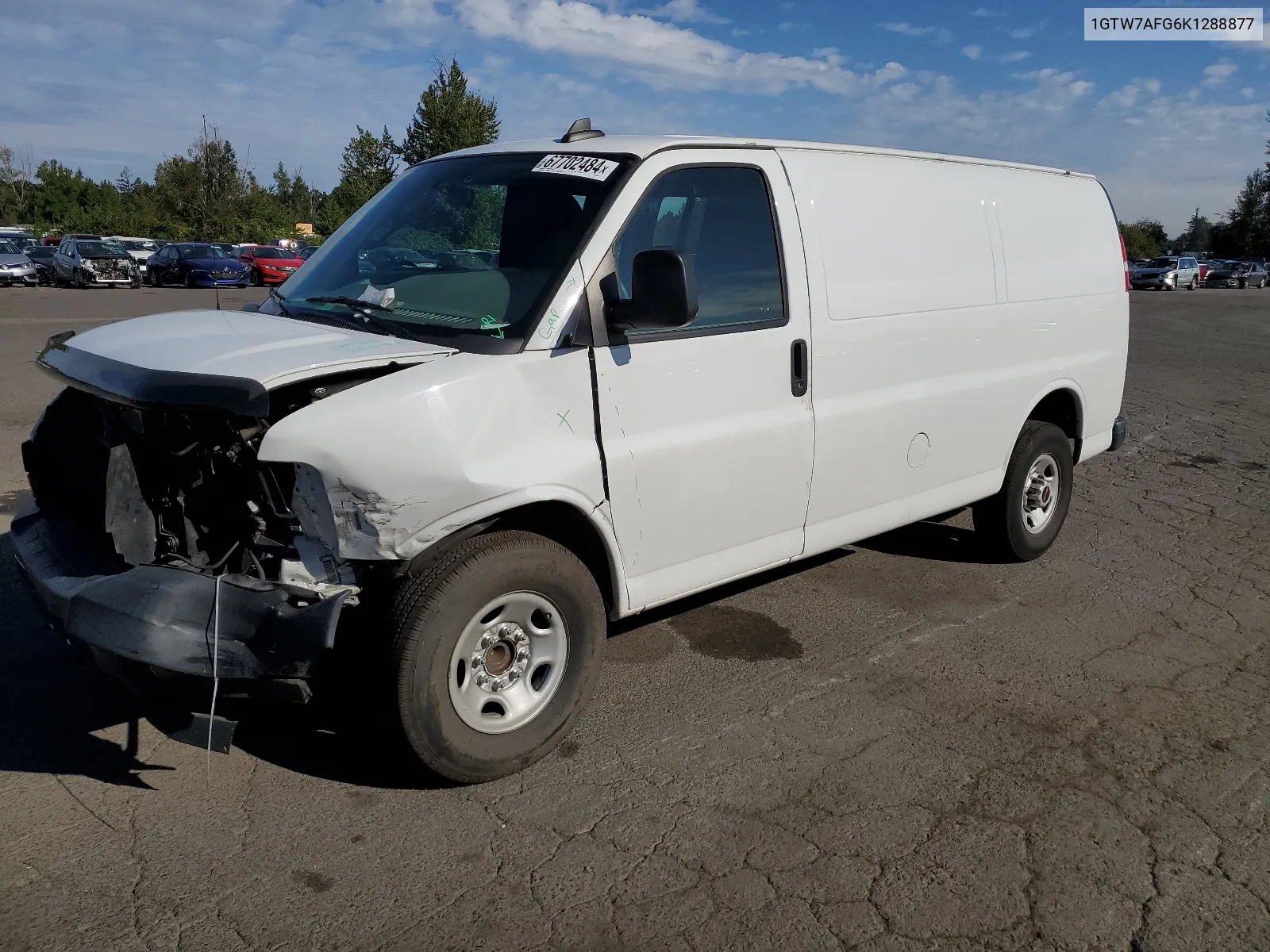 2019 GMC Savana G2500 VIN: 1GTW7AFG6K1288877 Lot: 67702484