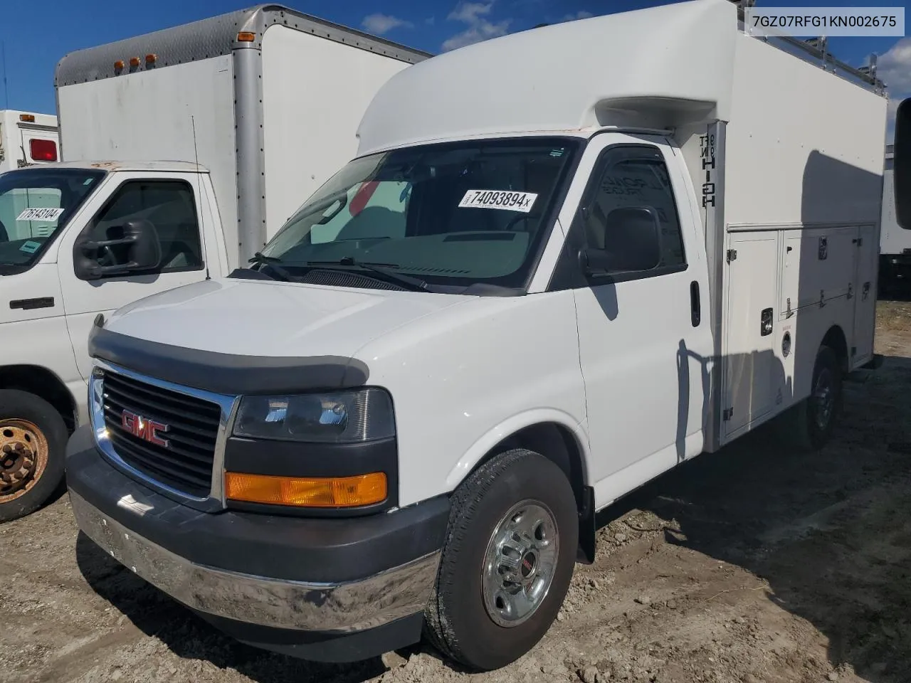 2019 GMC Savana Cutaway G3500 VIN: 7GZ07RFG1KN002675 Lot: 74093894