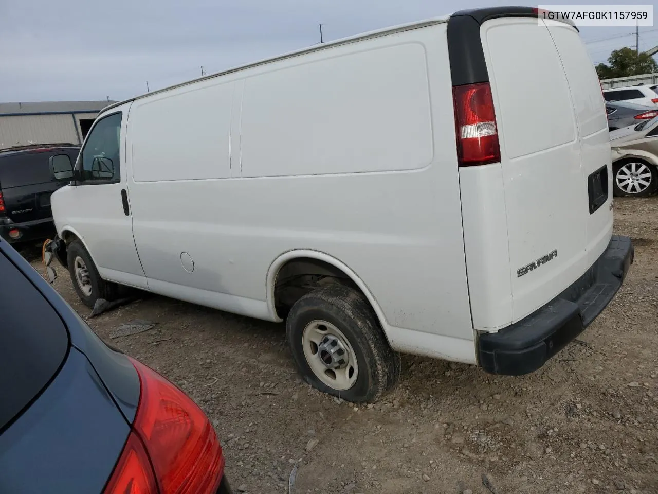 2019 GMC Savana G2500 VIN: 1GTW7AFG0K1157959 Lot: 79397604