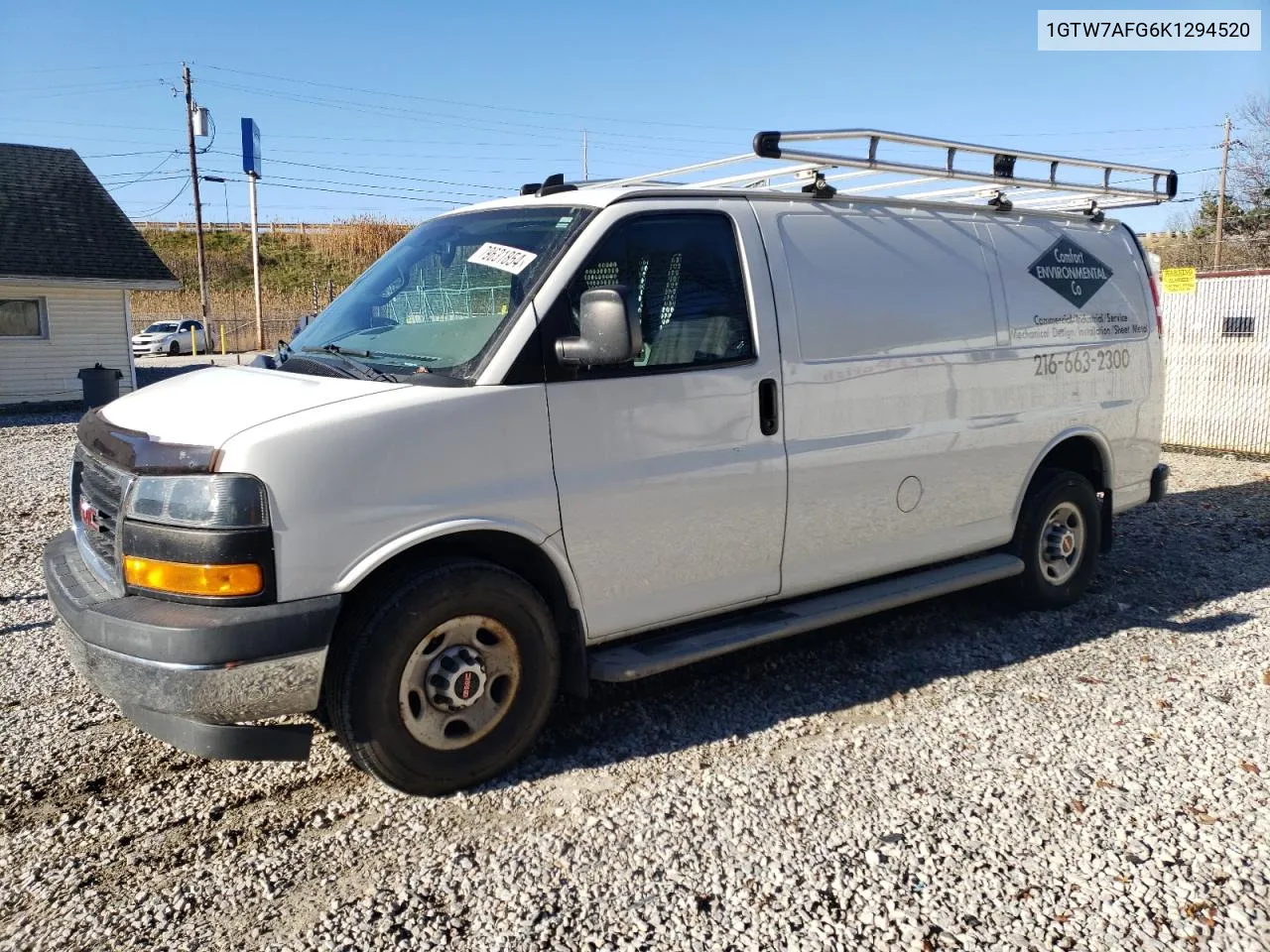 2019 GMC Savana G2500 VIN: 1GTW7AFG6K1294520 Lot: 79631854