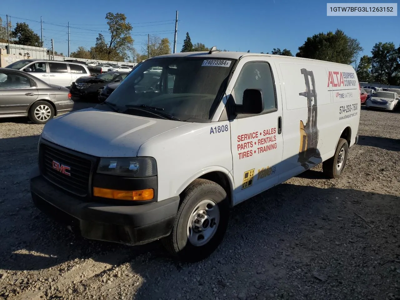 2020 GMC Savana G2500 VIN: 1GTW7BFG3L1263152 Lot: 74073384