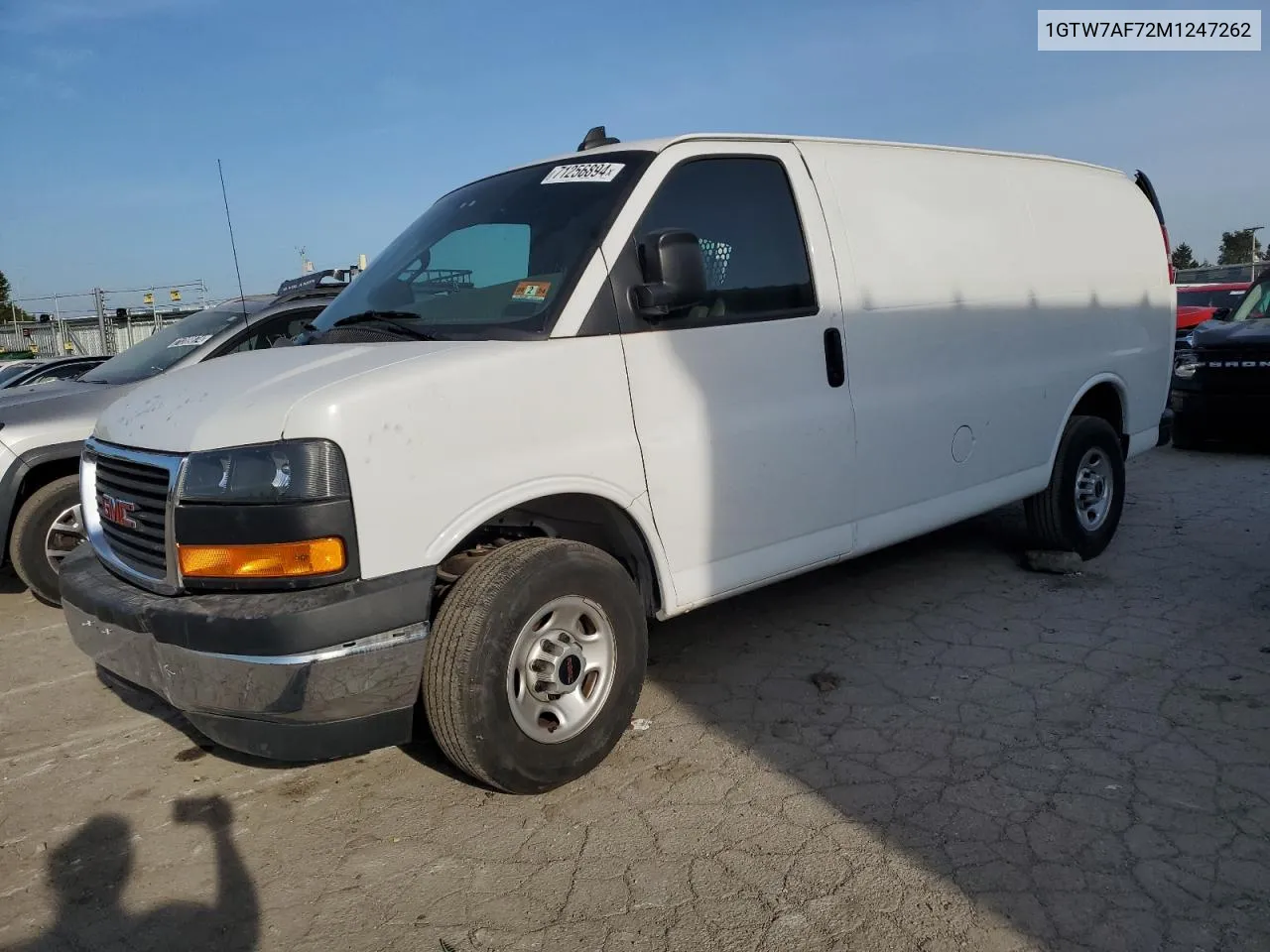 2021 GMC Savana G2500 VIN: 1GTW7AF72M1247262 Lot: 71256894