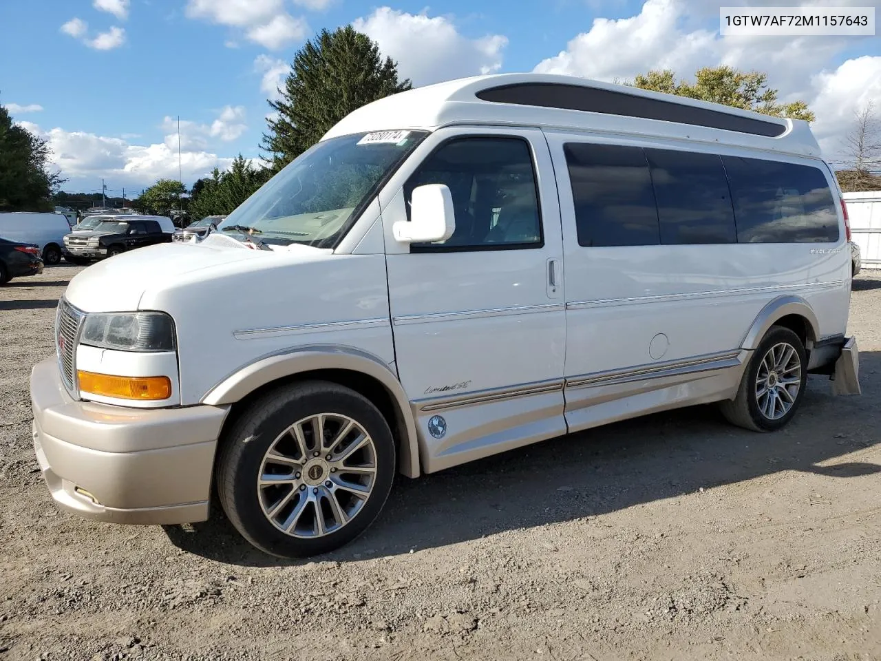 2021 GMC Savana G2500 VIN: 1GTW7AF72M1157643 Lot: 73280174