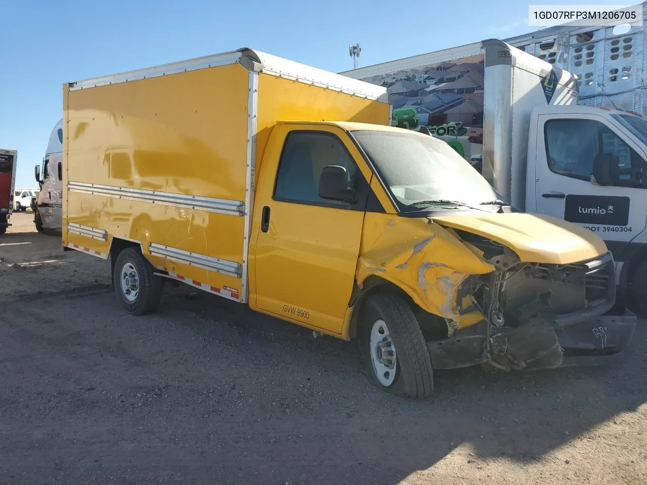 2021 GMC Savana Cutaway G3500 VIN: 1GD07RFP3M1206705 Lot: 77010344