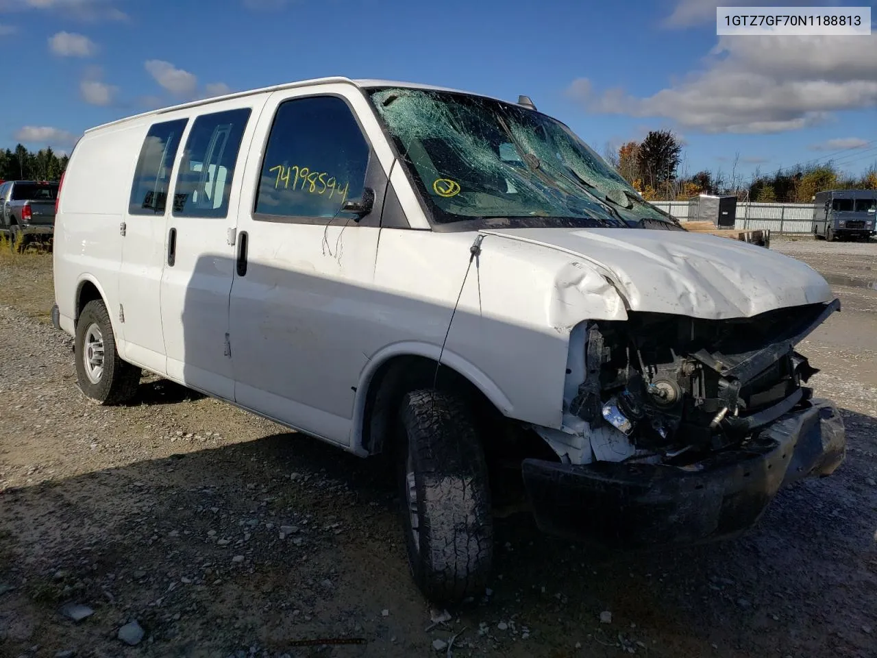 2022 GMC Savana G3500 VIN: 1GTZ7GF70N1188813 Lot: 74798594