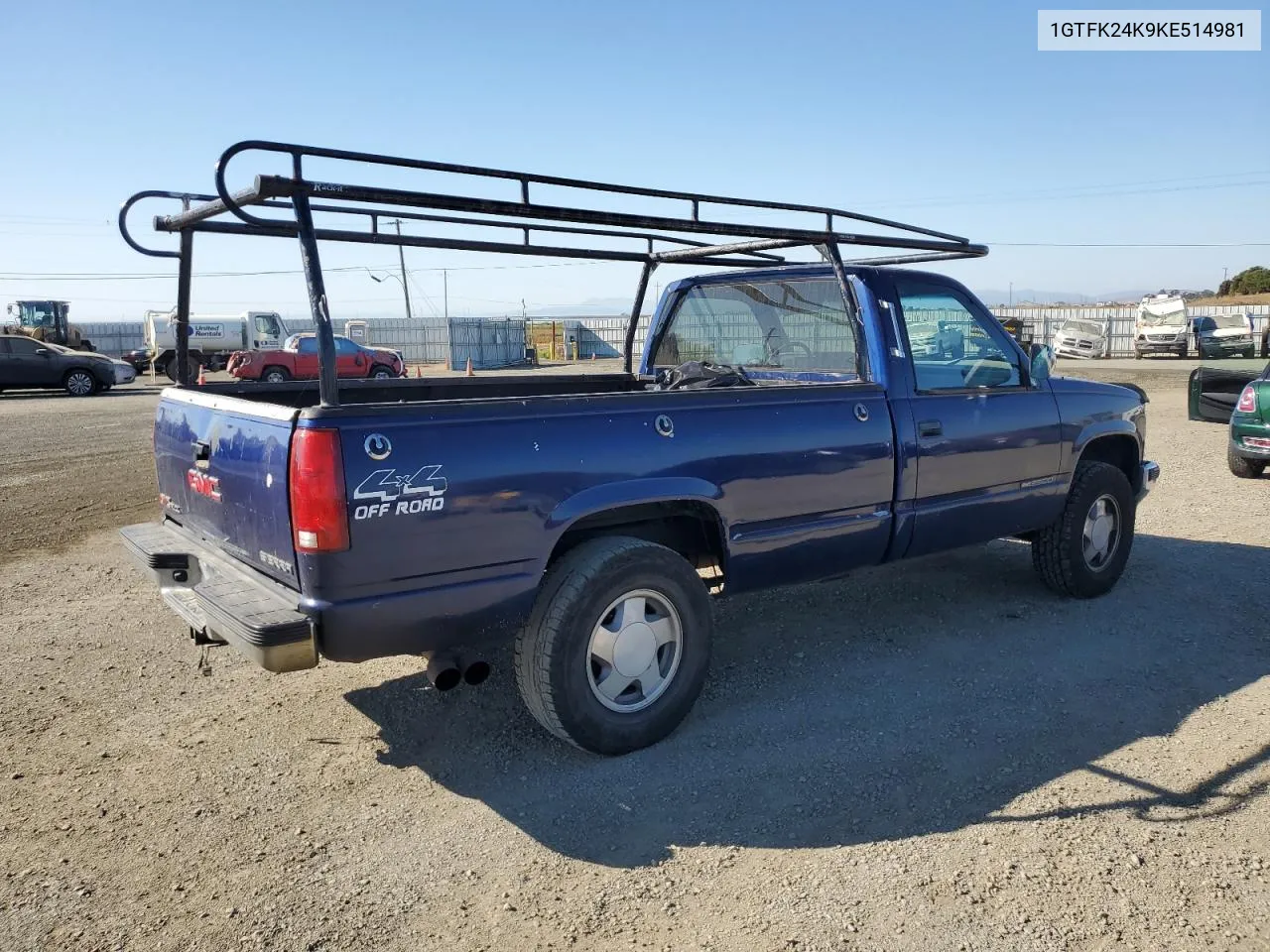 1989 GMC Sierra K2500 VIN: 1GTFK24K9KE514981 Lot: 73980804