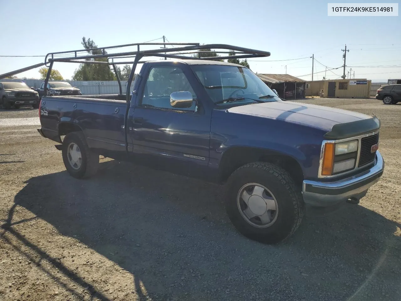 1989 GMC Sierra K2500 VIN: 1GTFK24K9KE514981 Lot: 73980804