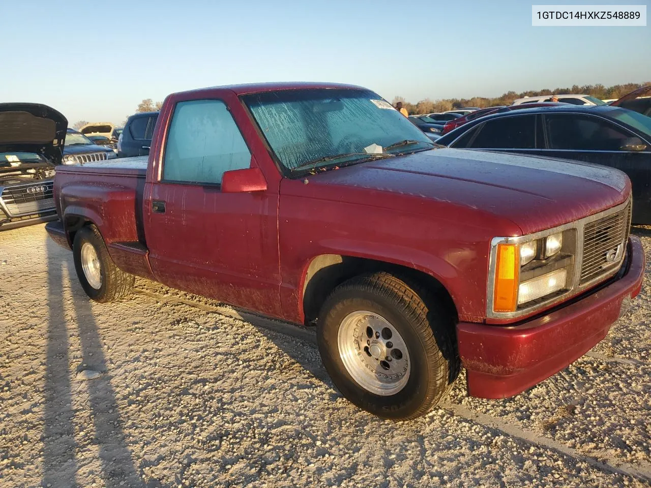 1989 GMC Sierra C1500 VIN: 1GTDC14HXKZ548889 Lot: 74876684