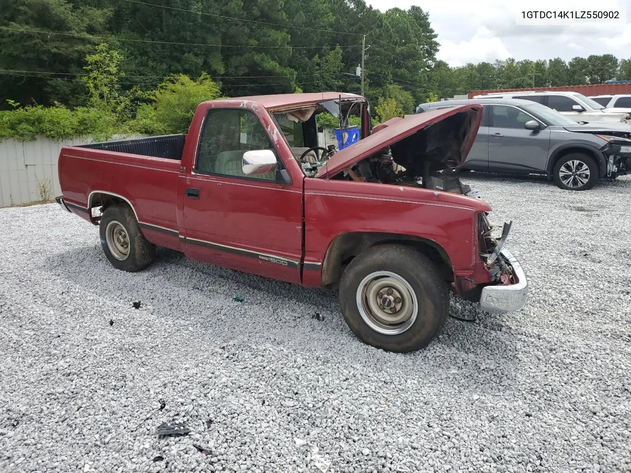 1990 GMC Sierra C1500 VIN: 1GTDC14K1LZ550902 Lot: 63799934