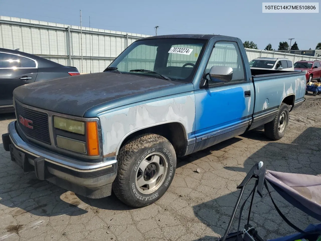 1991 GMC Sierra C1500 VIN: 1GTEC14K7ME510806 Lot: 70732274