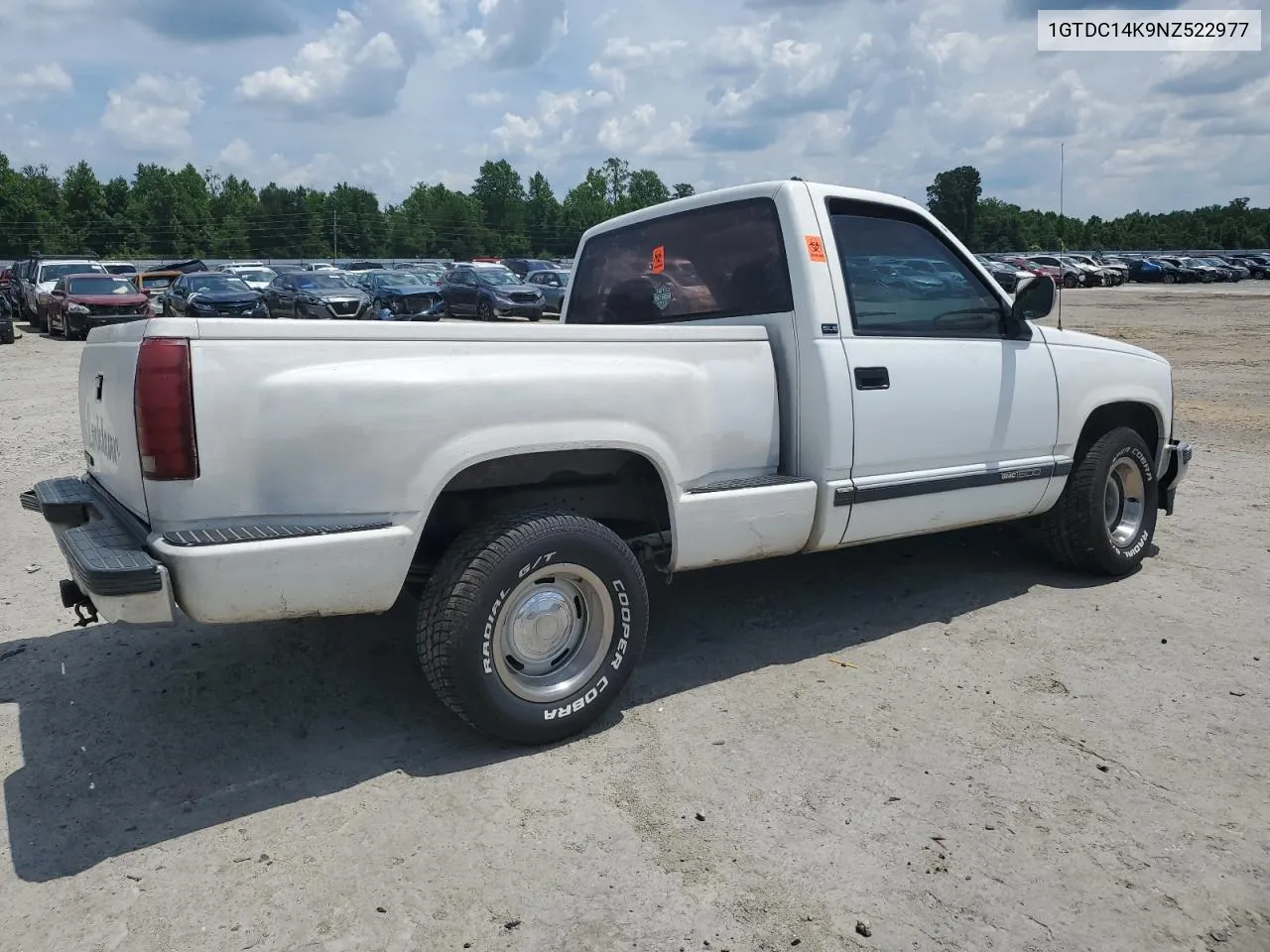 1992 GMC Sierra C1500 VIN: 1GTDC14K9NZ522977 Lot: 58429234