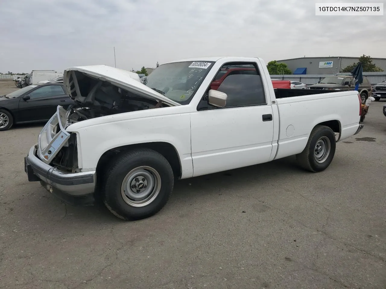 1992 GMC Sierra C1500 VIN: 1GTDC14K7NZ507135 Lot: 68538054